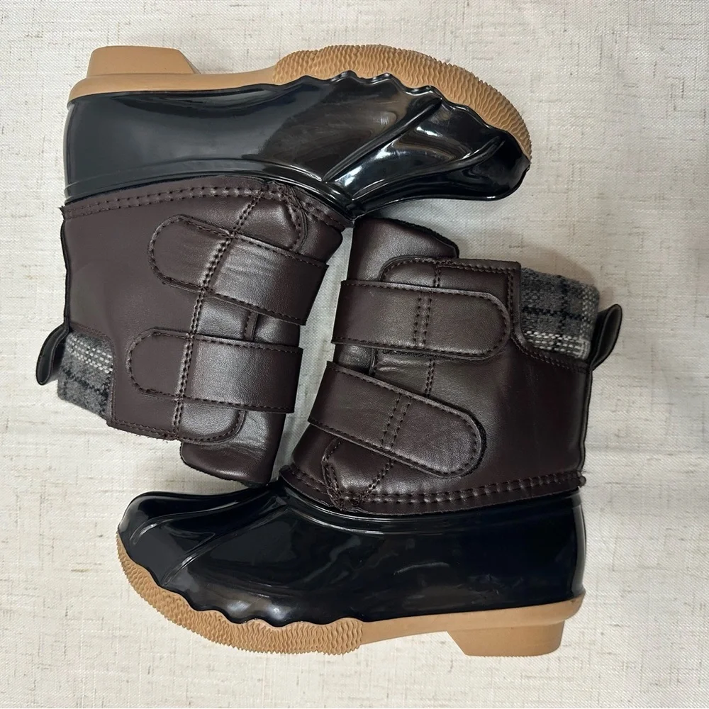 Ahannie Kids Boys Girls Winter Duck Boot, Youth Outdoor Waterproof